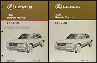 1994 Lexus LS 400 Repair Manual Original 2 Volume Set