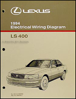1994 Lexus LS 400 Wiring Diagram Manual Original