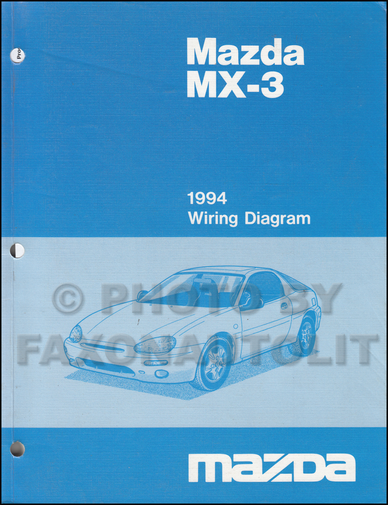 1994 Mazda MX-3 Wiring Diagram Manual Original