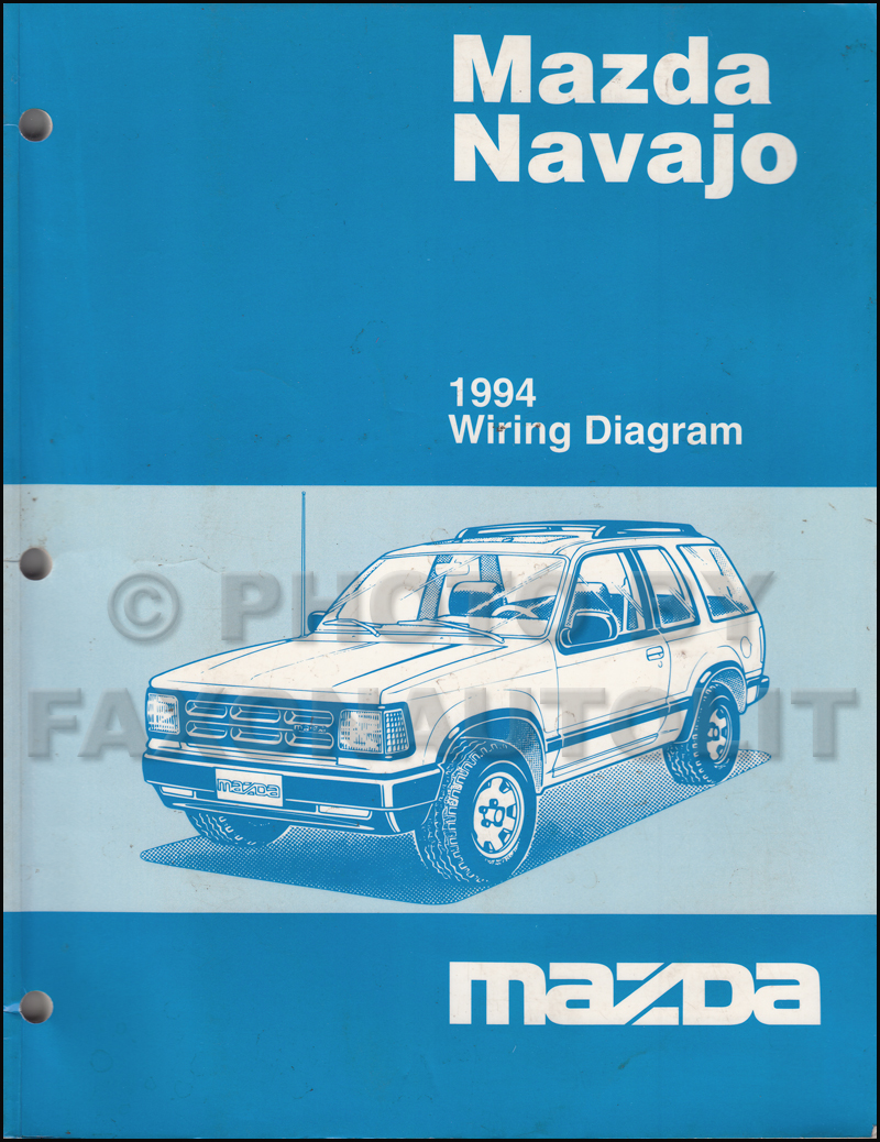 1994 Mazda Navajo Wiring Diagram Manual Original