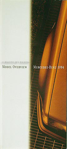 1994 Mercedes Original Sales Brochure 300 420 500 600 E, S, SL