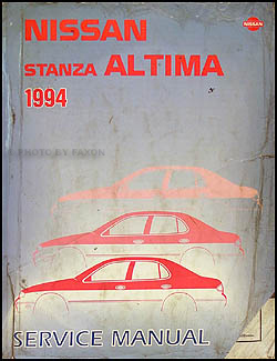 1994 Nissan Stanza Altima Repair Manual Original