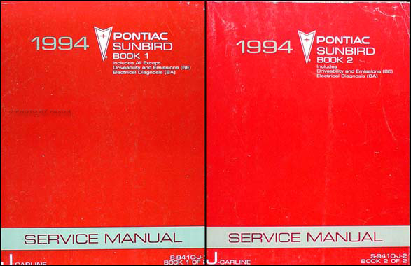 1994 Pontiac Sunbird Shop Manual Original Set