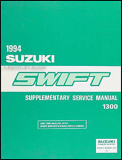 1994 Suzuki Swift 1300 Repair Manual Supplement Original