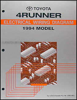 1994 Toyota 4Runner Wiring Diagram Manual Original