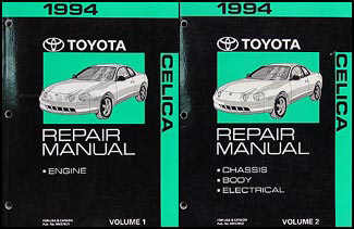 1994 Toyota Celica Repair Manual Original 2 Volume Set 