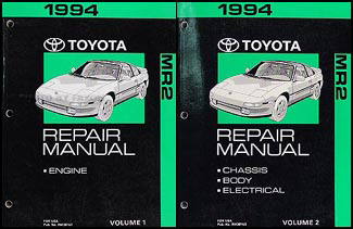 1994 Toyota MR2 Repair Manual Original 2 Volume Set