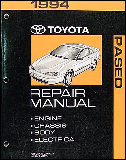 1994 Toyota Paseo Repair Manual Original