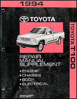 1994 Toyota T100 Repair Manual Original 