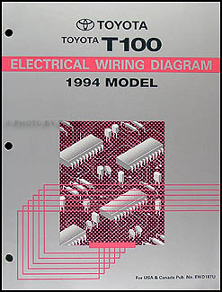 1994 Toyota T100 Truck Wiring Diagram Manual Original
