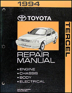 1994 Toyota Tercel Repair Manual Original