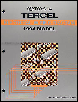 1994 Toyota Tercel Wiring Diagram Manual Original