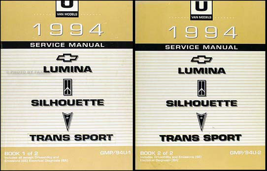 1994 Lumina Van Silhouette Trans Sport Repair Shop Manual Original Set