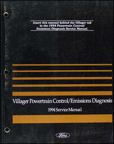 1994 Mercury Villager Engine & Emissions Diagnosis Manual