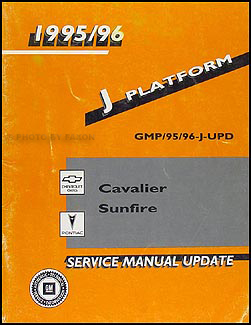 1995-1996 Cavalier Sunfire Convertible Top Repair Shop Manual Supplement