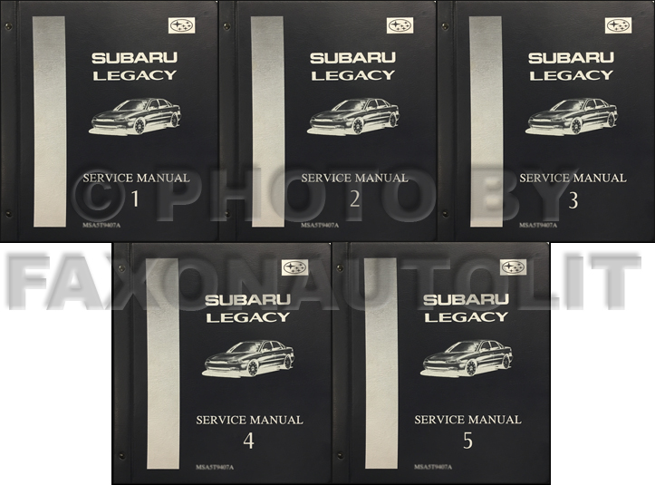 1995-1996 Subaru Legacy Repair Manual 5 Volume Set Original Binders