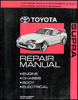 1995-1996 Toyota Supra Repair Manual Original 