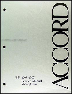 1995-1997 Honda Accord V6 Repair Manual Supplement Original 