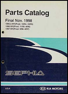 1995-1997 Kia Sephia Parts Book Original 