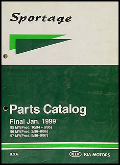 1995-1997 Kia Sportage Parts Book Original 