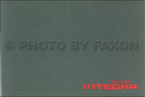 1995 Acura Integra 3 Door Owners Manual Original
