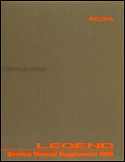 1995 Acura Legend Shop Manual Original Supplement 