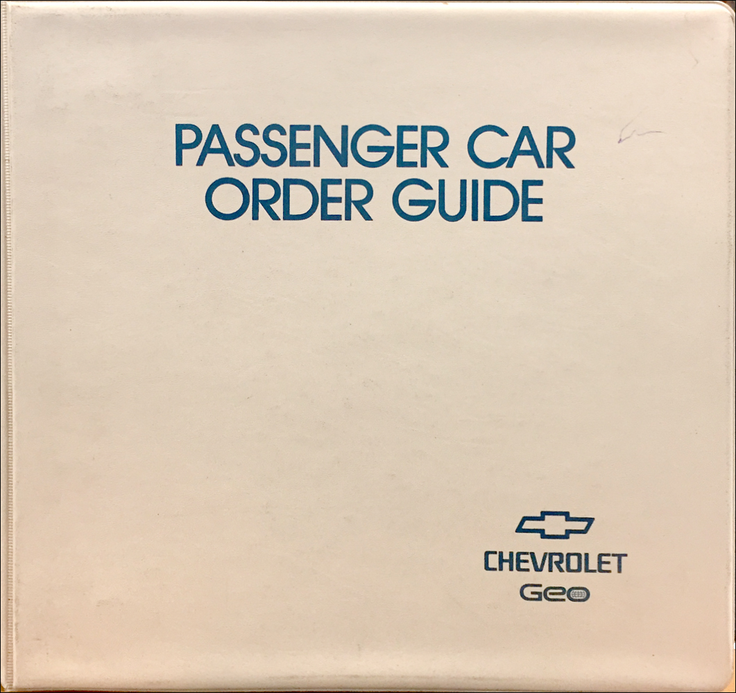 1995 Chevrolet Order Guide Dealer Album Original