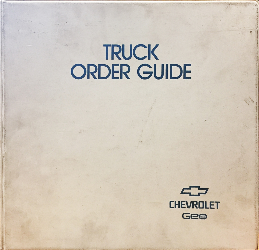 1995 Chevrolet Truck Order Guide Dealer Album Original