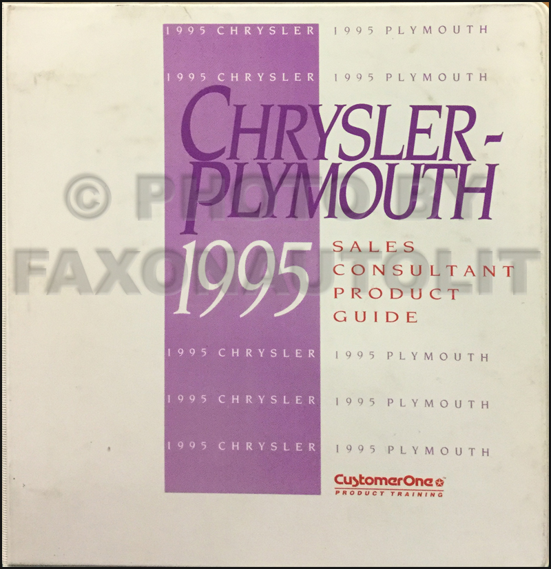 1995 Chrysler Plymouth Sales Consultant Product Guide Original