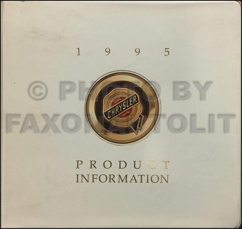 1995 Chrysler Color & Upholstery Album and Data Book Original