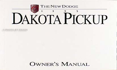 1995 Dodge Dakota Pickup Truck Original Owner's Manual Pack 95