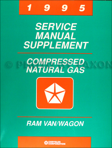 1995 Dodge Ram Van CNG Compressed Natural Gas Shop Manual Supp.