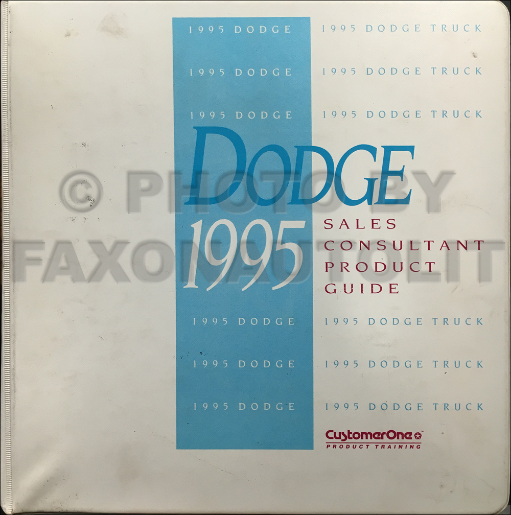 1995 Dodge Sales Consultant Product Guide Original Dealer Album