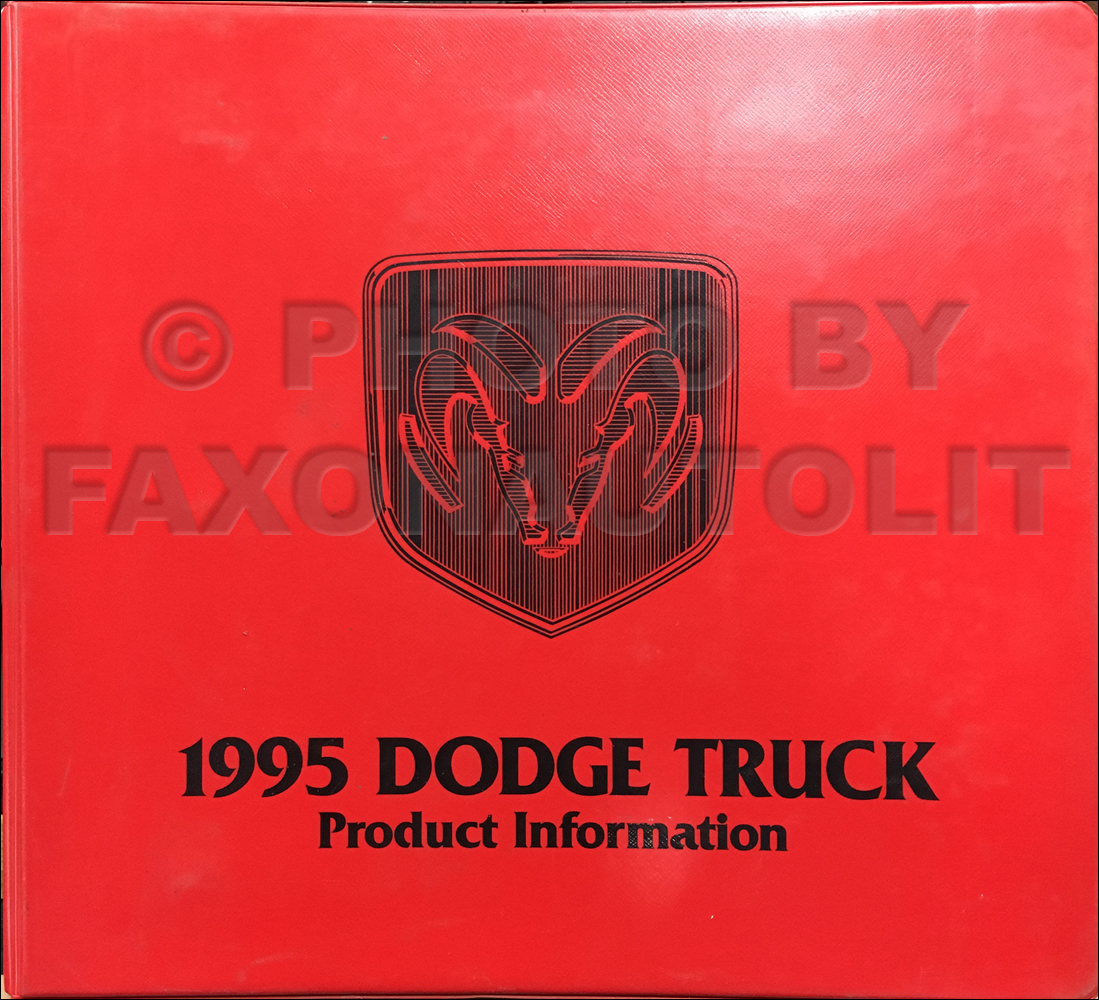 1995 Dodge Truck Color & Upholstery Album and Data Book Original