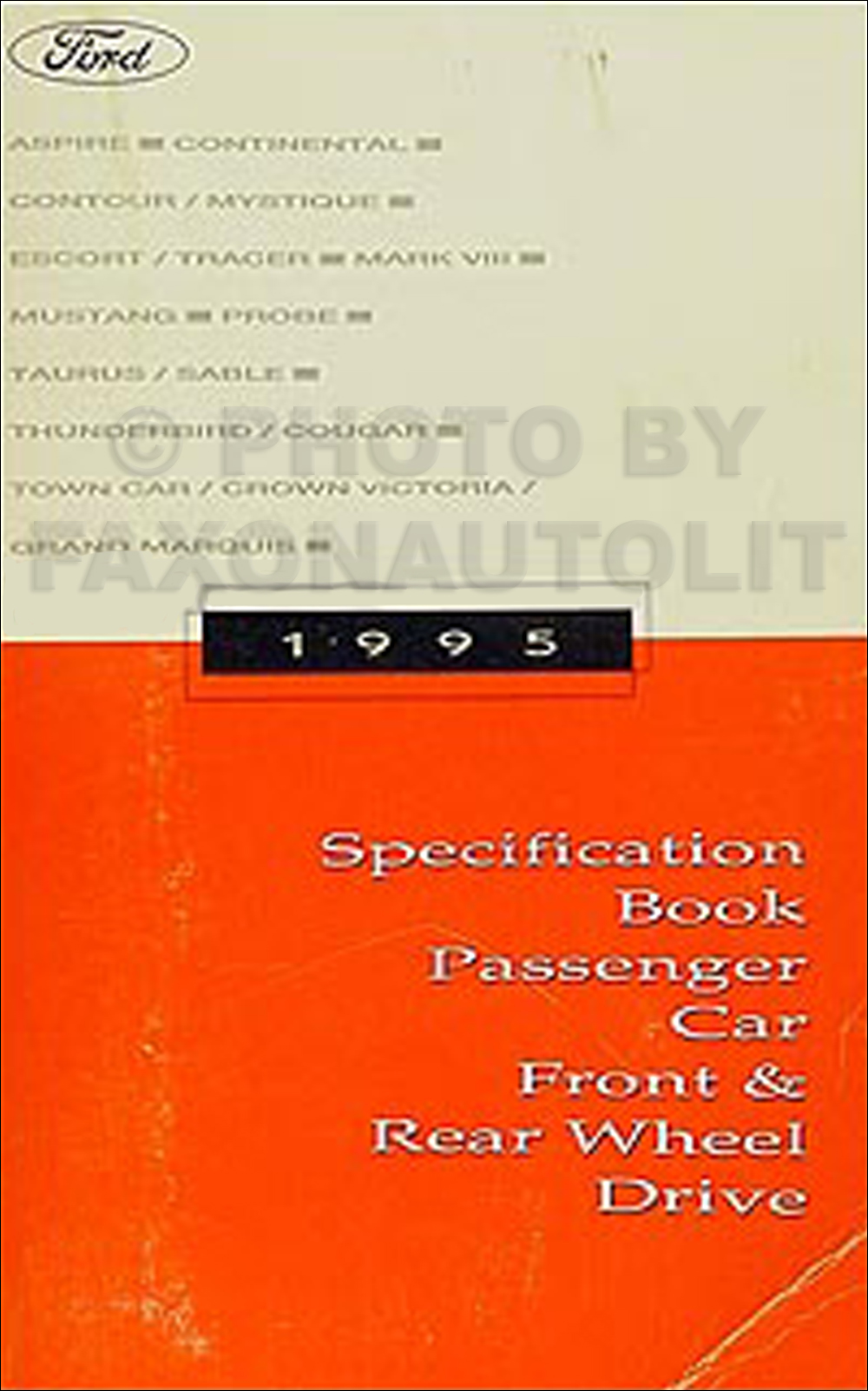 1995 Ford Lincoln Mercury Service Specifications Book Original