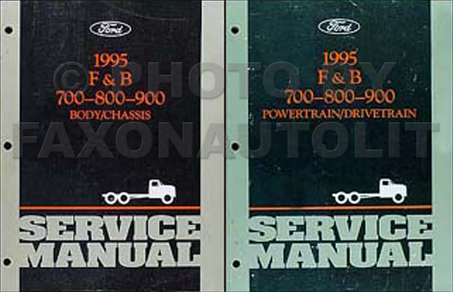 1995 Ford F and B 700 through 900 Medium/Heavy Truck Repair Shop Manual Set