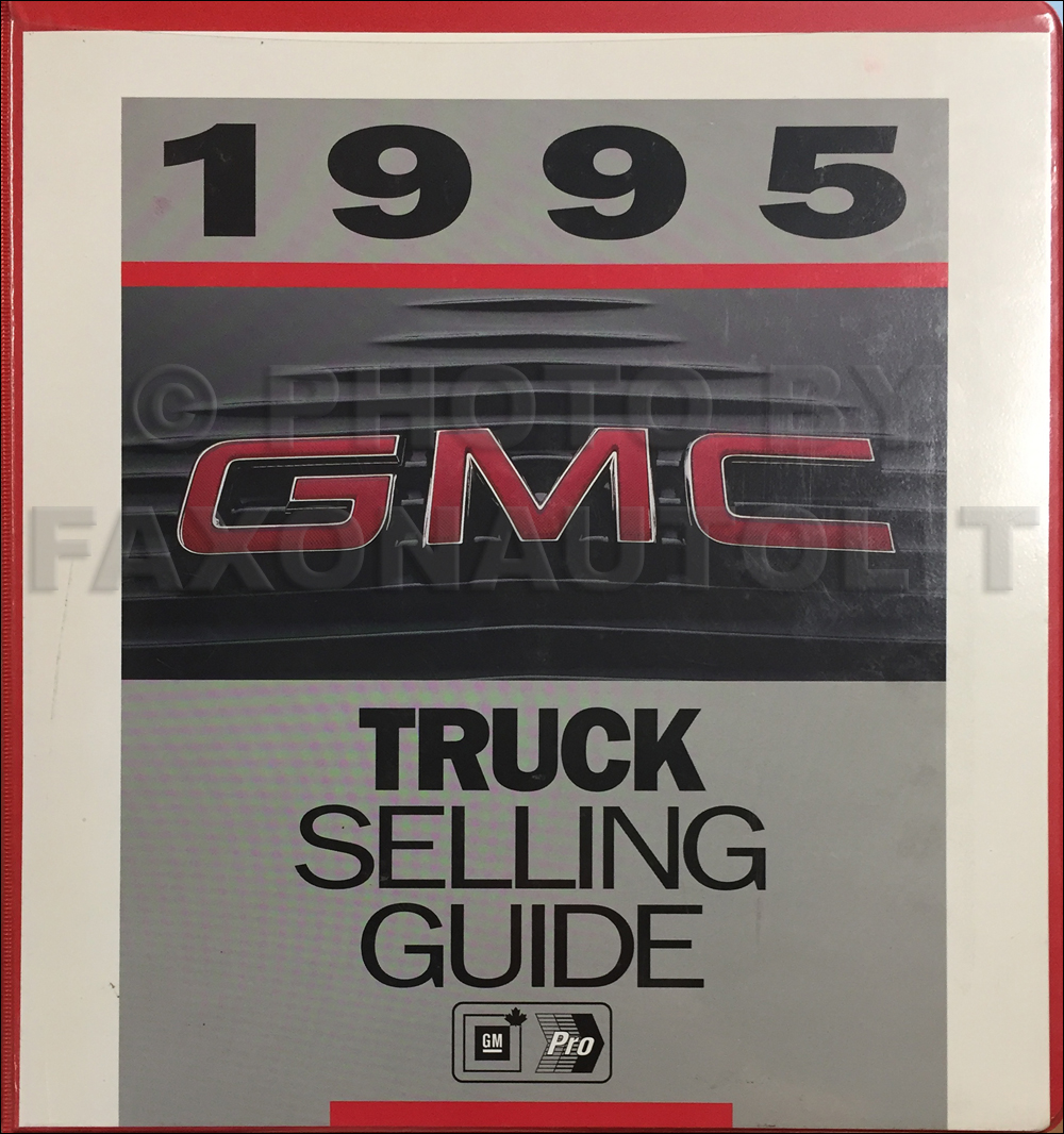 1995 GMC Light Duty Color & Upholstery Dealer Album/Data Book Original Canadian