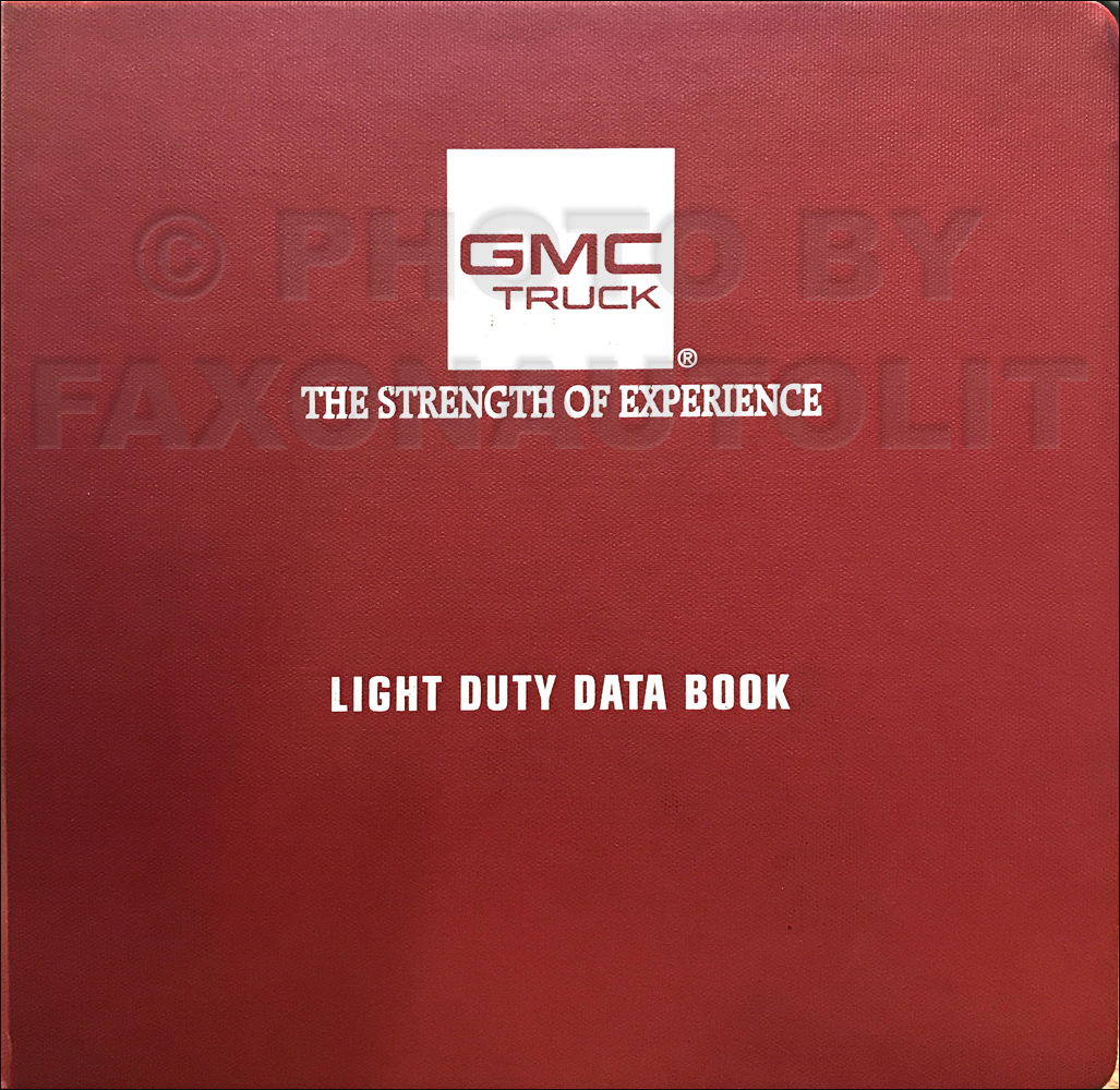 1995 GMC Light Duty Data Book Original Dealer Album