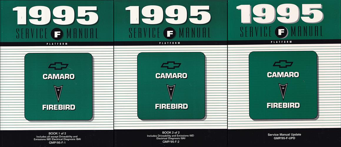 1995 Chevy Camaro & Pontiac Firebird Shop Manual Original 2 Volume Set