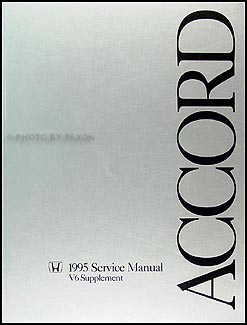 1995 Honda Accord V6 Repair Manual Supplement Original 