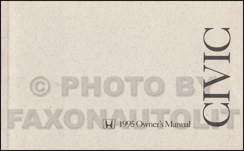 1995 Honda Civic Hatchback Owner's Manual Original 3 Door