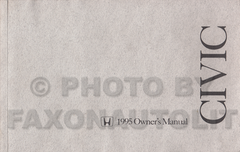 1995 Honda Civic 4 Door Sedan Owner's Manual Original