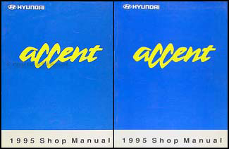 1995 Hyundai Accent Shop Manual Original 2 Volume Set 