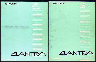 1995 Hyundai Elantra Shop Manual Original 2 Vol. Set 