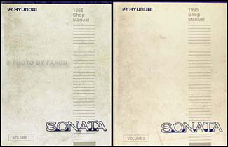 1995 Hyundai Sonata Shop Manual Original 2 Volume Set