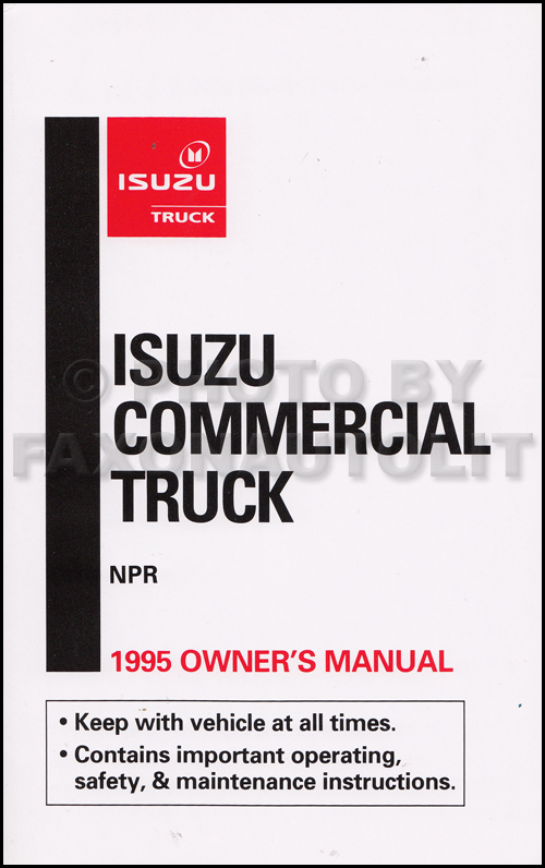 1995 Isuzu NPR Diesel Truck Owner's Manual Original