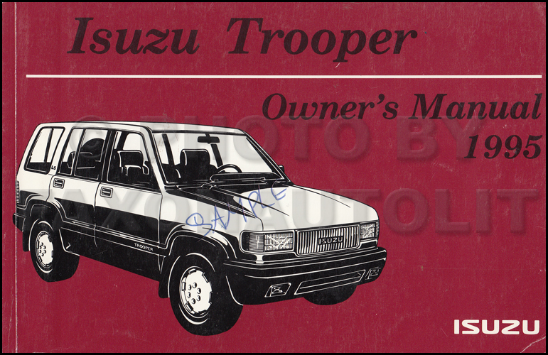 1995 Isuzu Trooper Owner's Manual Original Canadian