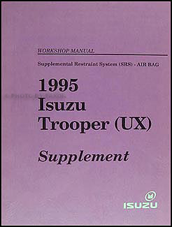 1995 Isuzu Trooper Air Bag Repair Manual Supplement Original