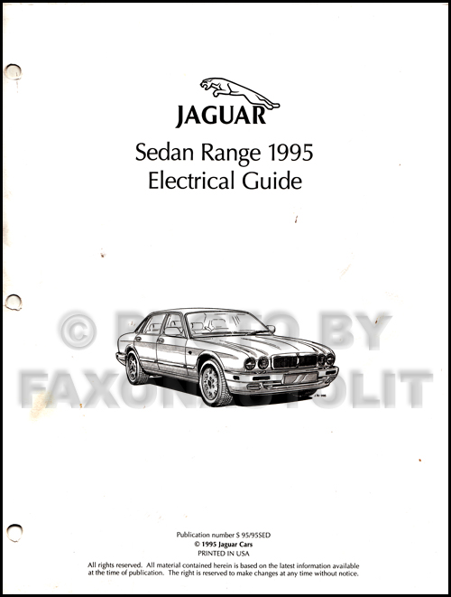 1995 Jaguar XJ6 XJ12 Electrical Guide Wiring Diagram Original
