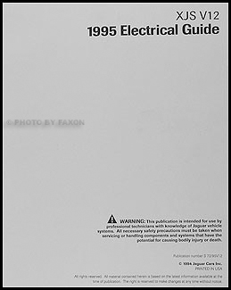 1995 Jaguar XJS V12 Electrical Guide Wiring Diagram Original